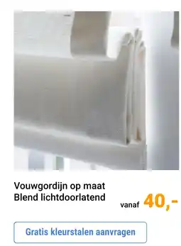 Raamdecoratie.com Vouwgordijn op maat Blend lichtdoorlatend aanbieding