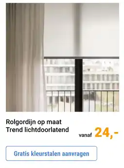 Raamdecoratie.com Rolgordijn op maat Trend lichtdoorlatend aanbieding