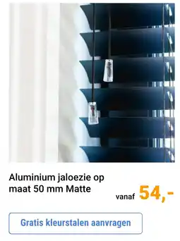 Raamdecoratie.com Aluminium jaloezie op maat 50 mm Matte aanbieding