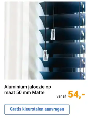 Raamdecoratie.com Aluminium jaloezie op maat 50 mm Matte aanbieding