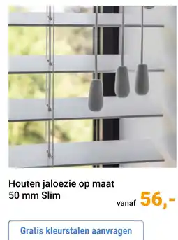 Raamdecoratie.com Houten jaloezie op maat slim aanbieding