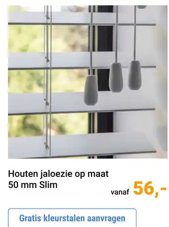 Raamdecoratie.com Houten jaloezie op maat slim aanbieding