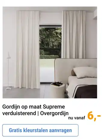 Raamdecoratie.com Gordijn op maat Supreme verduisterend | Overgordijn aanbieding