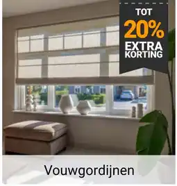 Raamdecoratie.com Vouwgordijnen aanbieding