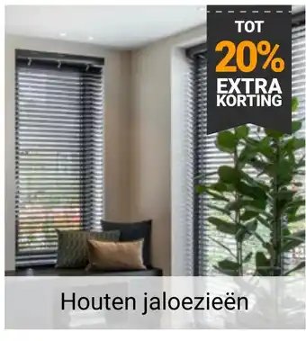 Raamdecoratie.com Houten jaloezieën aanbieding