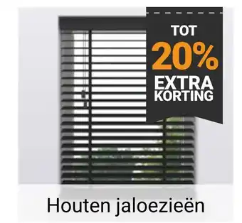 Raamdecoratie.com Houten jaloezieën aanbieding