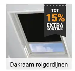 Raamdecoratie.com Dakraam rolgordijnen aanbieding