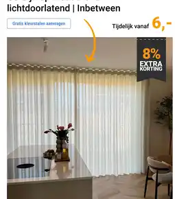 Raamdecoratie.com Gordijn op maat blend lichtdoorlatend Inbetween aanbieding