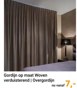 Raamdecoratie.com Gordijn op maat Woven verduisterend Overgordijn aanbieding