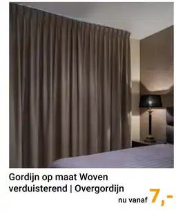 Raamdecoratie.com Gordijn op maat Woven verduisterend | Overgordijn aanbieding