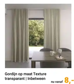 Raamdecoratie.com Gordijn op maat texture transparant Inbetween aanbieding