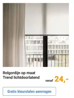 Raamdecoratie.com Rolgordijn op maat Trend lichtdoorlatend aanbieding