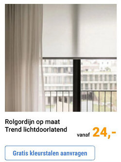 Raamdecoratie.com Rolgordijn op maat trend lichtdoorlatend aanbieding