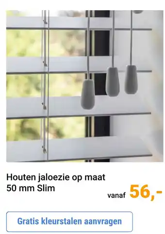 Raamdecoratie.com Houten jaloezie op maat  Slim aanbieding