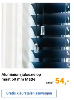 Raamdecoratie.com Aluminium jaloezie op maat 50 mm Matte aanbieding