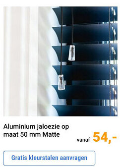 Raamdecoratie.com Aluminium jaloezie op maat  matte aanbieding