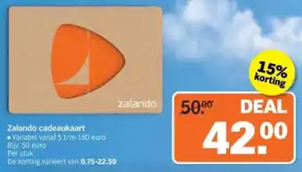 Albert Heijn Zalando cadeaukaart aanbieding