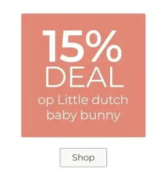 Prenatal 15% DEAL op Little dutch baby bunny aanbieding