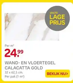 Praxis WAND- EN VLOERTEGEL CALACATTA GOLD aanbieding