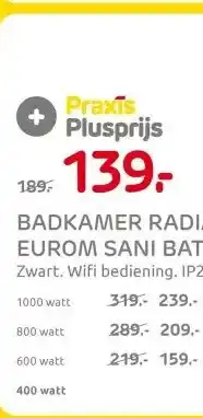 Praxis BADKAMER RADIATOR EUROM SANI BATHROOM aanbieding