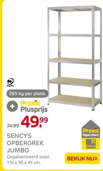 Praxis SENCYS OPBERGREK JUMBO aanbieding