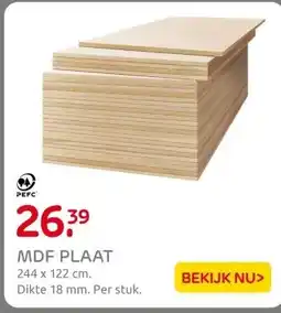 Praxis MDF PLAAT aanbieding