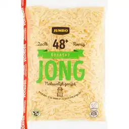 Jumbo Jumbo Geraspte Kaas Jong 48+ Voordeelverpakking 300 g aanbieding