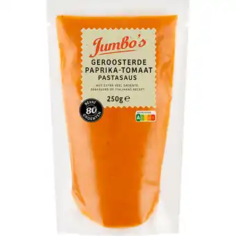 Jumbo Jumbo's Geroosterde Paprika-Tomaat Pastasaus 250 g aanbieding