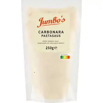 Jumbo Jumbo's Carbonara Pastasaus 250 g aanbieding