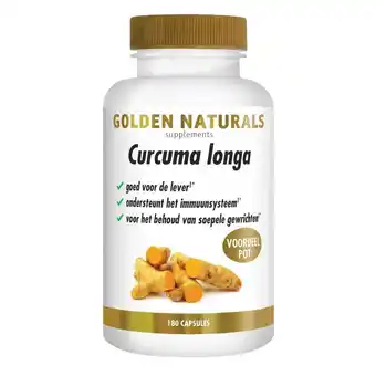 Plein.nl gratis verzendingaanbieding: 2x Golden Naturals Curcuma Longa aanbieding