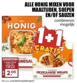 MCD Supermarkt ALLE HONIG MIXEN VOOR MAALTIJDEN, SOEPEN EN/OF SAUZEN aanbieding