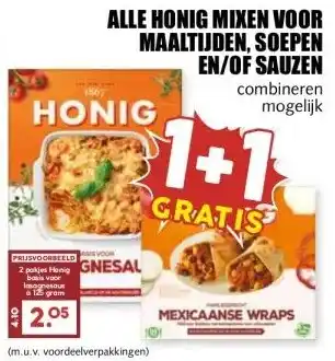 MCD Supermarkt ALLE HONIG MIXEN VOOR MAALTIJDEN, SOEPEN EN/OF SAUZEN aanbieding