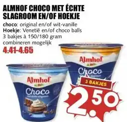 MCD Supermarkt ALMHOF CHOCO MET ÉCHTE SLAGROOM EN/OF HOEKJE aanbieding