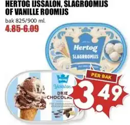 MCD Supermarkt HERTOG ISSALON, SLAGROOMIJS OF VANILLE ROOMIJS aanbieding