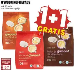 MCD Supermarkt G'WOON KOFFIEPADS aanbieding