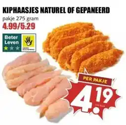 MCD Supermarkt KIPHAASJES NATUREL OF GEPANEERD aanbieding