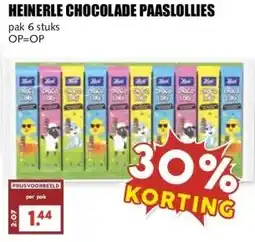 MCD Supermarkt HEINERLE CHOCOLADE PAASLOLLIES aanbieding