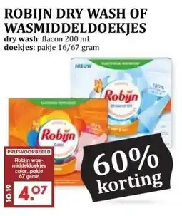 MCD Supermarkt ROBIJN DRY WASH OF WASMIDDELDOEKJES aanbieding