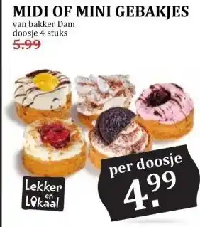 MCD Supermarkt MIDI OF MINI GEBAKJES aanbieding