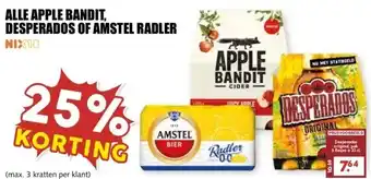 MCD Supermarkt ALLE APPLE BANDIT, DESPERADOS OF AMSTEL RADLER aanbieding