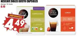 MCD Supermarkt NESCAFÉ DOLCE GUSTO CAPSULES aanbieding