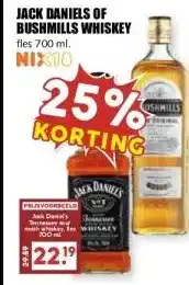 MCD Supermarkt JACK DANIELS OF BUSHMILLS WHISKEY aanbieding