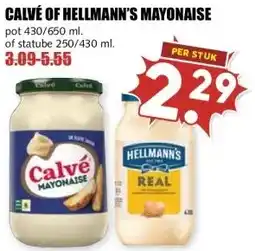 MCD Supermarkt CALVÉ OF HELLMANN'S MAYONAISE aanbieding