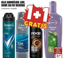 MCD Supermarkt ALLE ANDRÉLON, AXE, DOVE EN/OF REXONA aanbieding