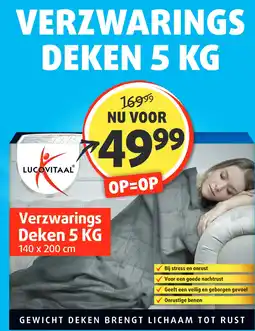 Lucovitaal VERZWARINGS DEKEN 5 KG aanbieding