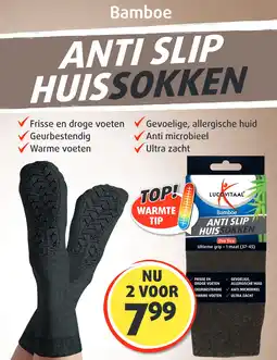 Lucovitaal ANTI SLIP HUISSOKKEN aanbieding