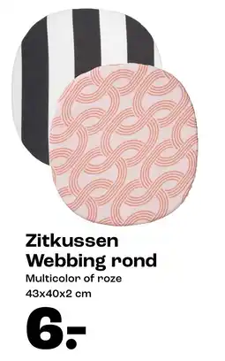 Kwantum Zitkussen Webbing rond aanbieding