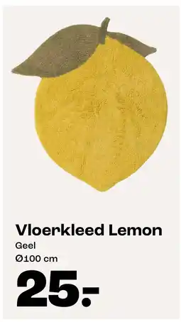 Kwantum Vloerkleed Lemon aanbieding