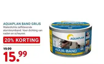 Kluswijs AQUAPLAN BAND GRIJS aanbieding