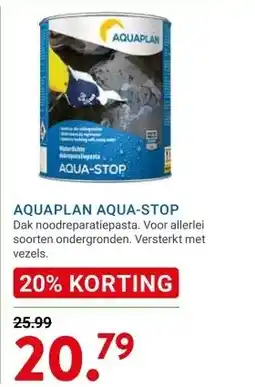 Kluswijs AQUAPLAN AQUA-STOP aanbieding